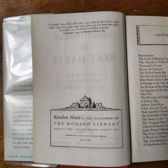 The Best Short Stories of Bret Harte Book 1947 Random House - Picture 7 of 13